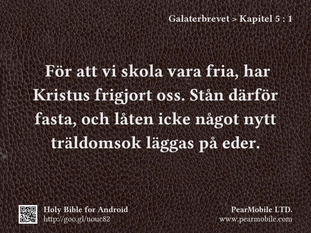 Galaterbrevet, Kapitel 5:1